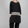 Horizontal Stripe Dress in Black