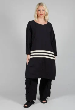 Horizontal Stripe Dress in Black