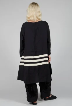 Horizontal Stripe Dress in Black