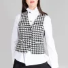 Hounds Tooth Printed Waistcoat in 1000