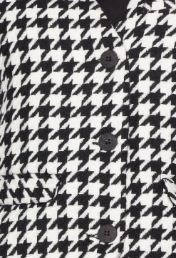 Hounds Tooth Printed Waistcoat in 1000
