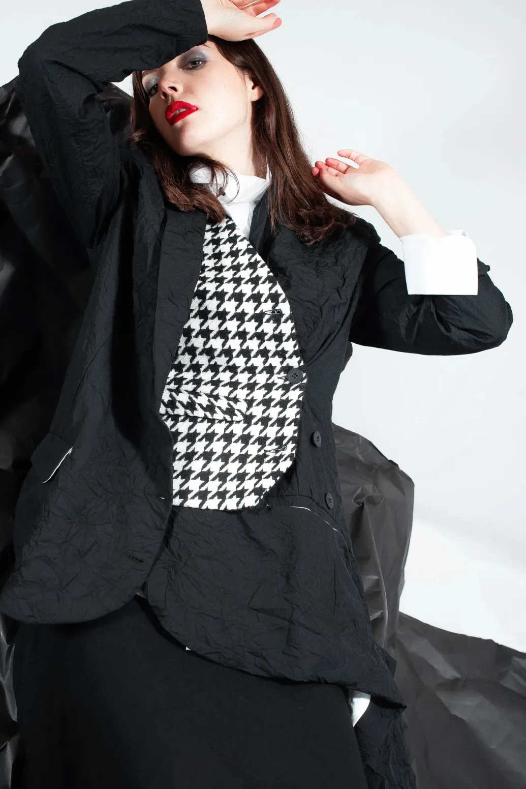 Hounds Tooth Printed Waistcoat in 1000