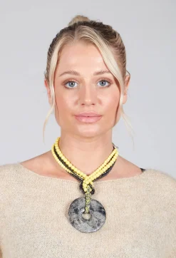 Howlite Necklace in Yellow