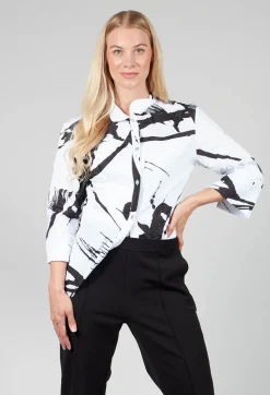 HULE Shirt in Black White Colourful