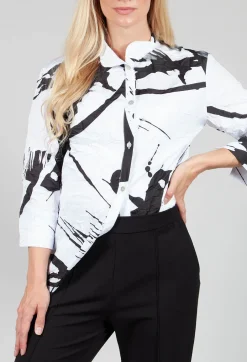 HULE Shirt in Black White Colourful