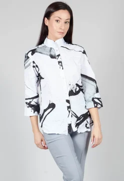 HULE Shirt in Black White Colourful