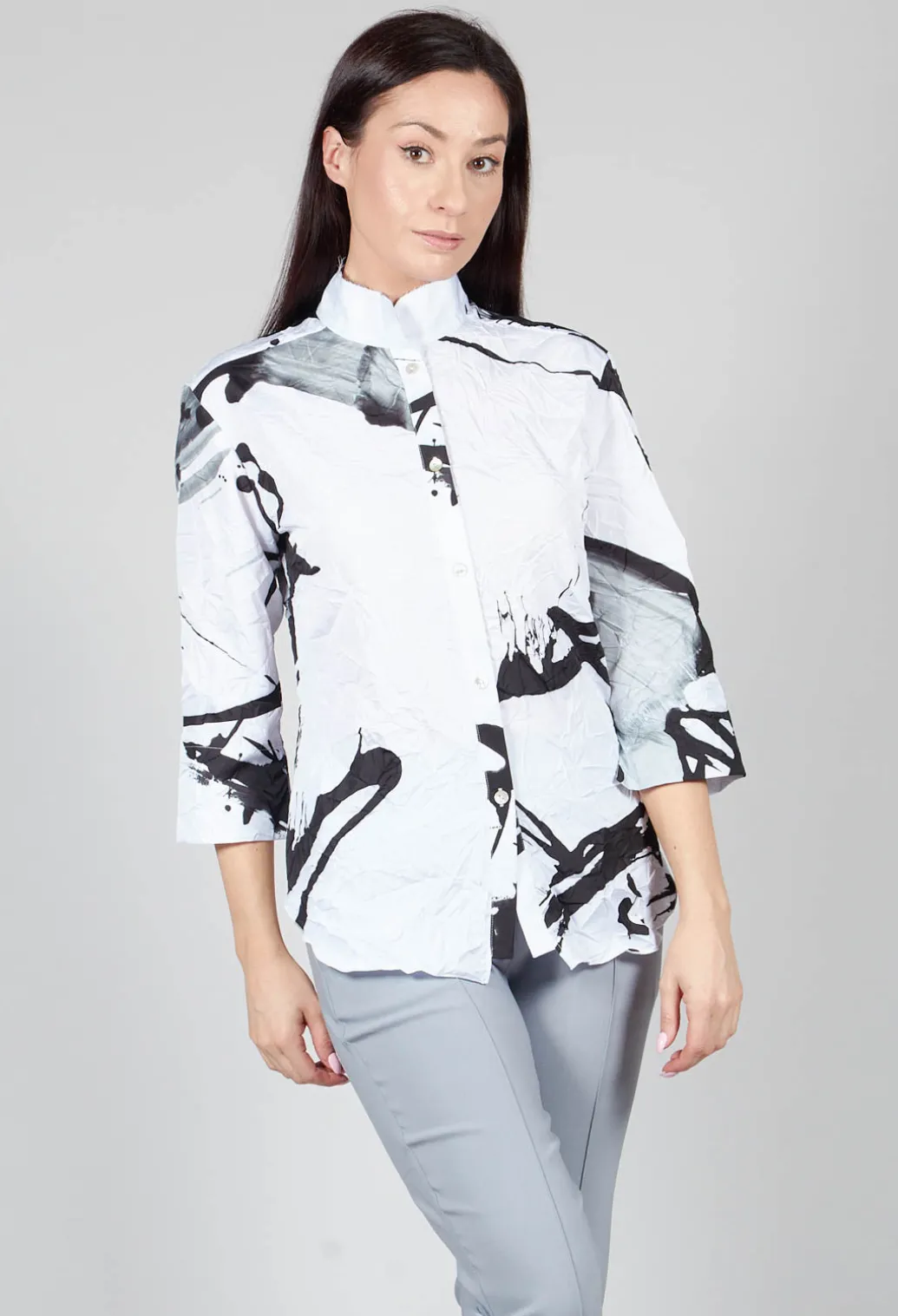 HULE Shirt in Black White Colourful