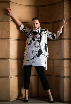 HULE Shirt in Black White Colourful