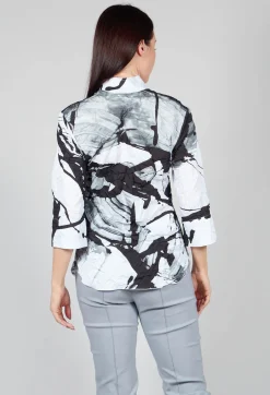 HULE Shirt in Black White Colourful