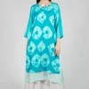 Huong Dress in Mint and Cyan