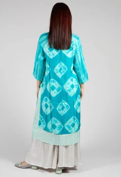 Huong Dress in Mint and Cyan