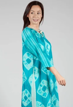 Huong Dress in Mint and Cyan