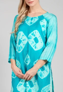 Huong Dress in Mint and Cyan