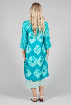Huong Dress in Mint and Cyan