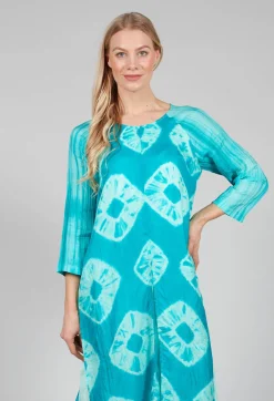 Huong Dress in Mint and Cyan