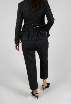 Hyper Trousers in Black Pinstripe