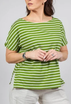 Ibisco R Stripe T-Shirt in Avocado