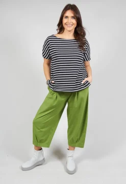 Ibisco R Stripe T-Shirt in  Nero