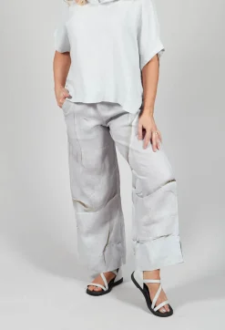 Ido Printed Trousers in Greige