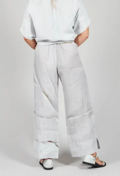 Ido Printed Trousers in Greige