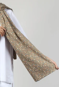 Ilona Shawl in Brown Flower Print