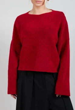 Inerte Knitted Jumper in Fire Red