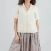 Iris Blouse in Bone White