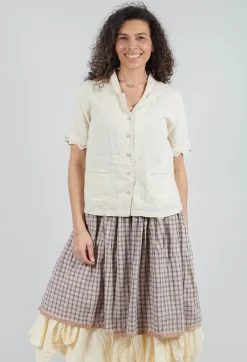 Iris Blouse in Bone White