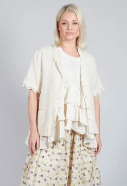 Iris Blouse in Bone White