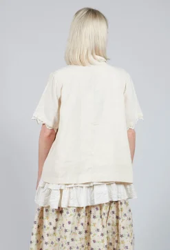 Iris Blouse in Bone White