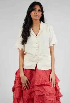 Iris Blouse in Bone White
