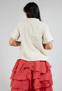 Iris Blouse in Bone White