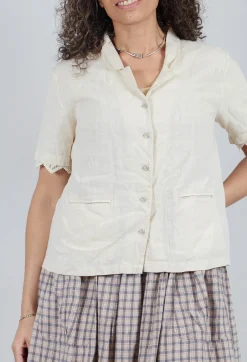 Iris Blouse in Bone White