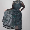 Irmo Dress In Black-Green