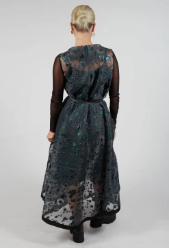 Irmo Dress In Black-Green
