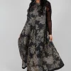Irmo Dress in Gold-Black