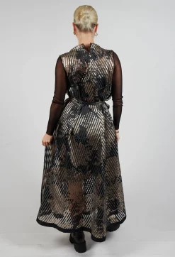 Irmo Dress in Gold-Black