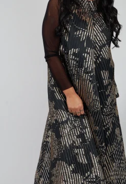 Irmo Dress in Gold-Black