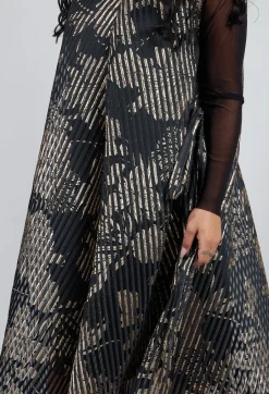 Irmo Dress in Gold-Black