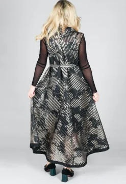 Irmo Dress in Gold-Black