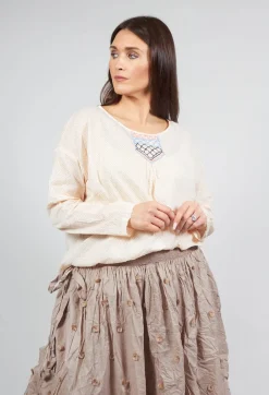 Isa Blouse is Voile Dot
