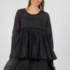 Jacinthe Top in Voile Pois Noir