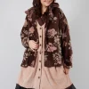 Jacket in Velour Fleur Chocolat
