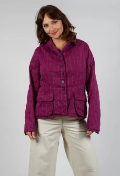 Jacket Vittorina in Mulberry Stripe