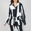 Jacket with Feature Pockets in Black Print