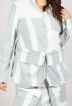 Jacket with Feature Pockets in Grey Print