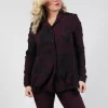 Jacket with Gathered Hem in Ruby Comic