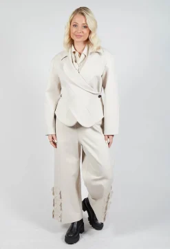 Jacket with Wrap Over Front in Sandshell