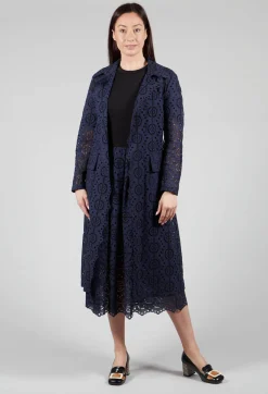 Jacket Wrap Dress in Blue