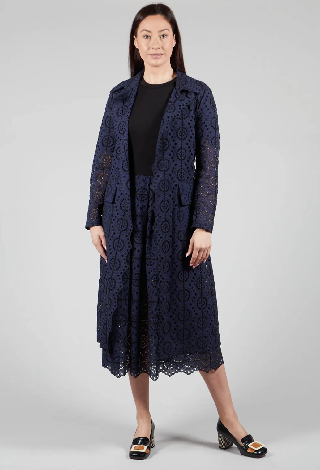 Jacket Wrap Dress in Blue